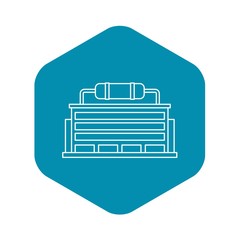 Power station icon. Outline illustration of power station vector icon for web