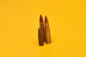 An arsenal of various bullet ammunition