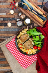 strewed courgettes and southern semolina