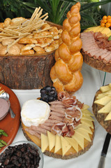 Marriage buffet with cheeses