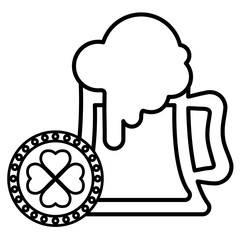 beer jar with coin clover