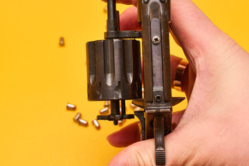 hand with a gun