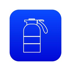 Sprayer container icon blue vector isolated on white background