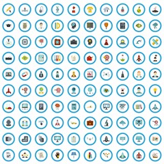 100 invention icons set in flat style for any design vector illustration