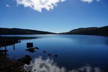 view of lake and mountains