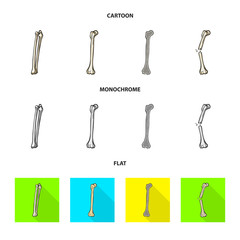 Vector illustration of medicine and clinic icon. Set of medicine and medical vector icon for stock.