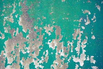 emerald peeling paint concrete wall background