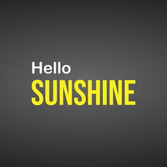 Obraz premium hello sunshine. Life quote with modern background vector