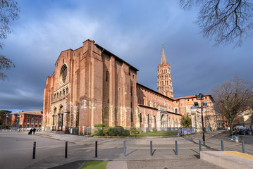 Fototapeta na wymiar Basilica Saint-Sernin de Toulouse in Toulouse, Occitanie, France
