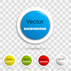 Color button. Vector background illustration.