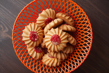 delicious shortbread with jam