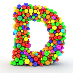 Colorfull letter D