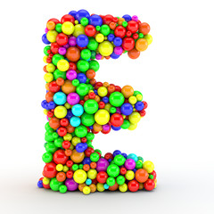 Colorfull letter E