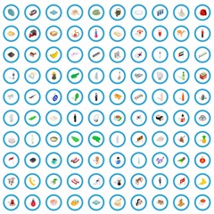 100 islam icons set in isometric 3d style for any design vector illustration