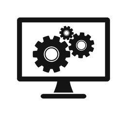 Computer settings Icon. Flat style vector EPS.