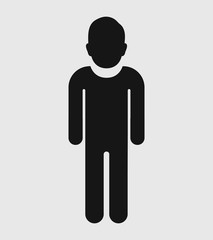 Fototapeta na wymiar Standing Man profile Icon. Flat style vector EPS.
