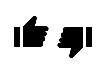 like icon vector. Thumbs up icon. social media icon. Like and dislike icon. Thumbs up and thumbs down