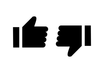 like icon vector. Thumbs up icon. social media icon. Like and dislike icon. Thumbs up and thumbs down