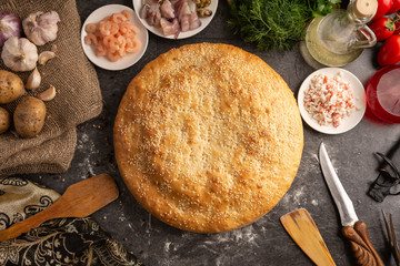 Seafood pie for a menu