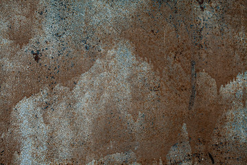 Rusted on surface of the old iron, deterioration of the steel, decay and grunge texture background. Old metal iron panel. 