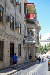 Naklejka premium streets of old city of Baku