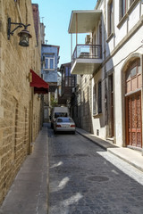 Fototapeta na wymiar streets of old city of Baku