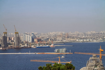 Obraz premium Panorama of the city of Baku
