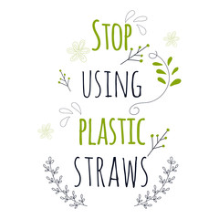 Zero Waste Concept. Hand drawn elements of zero waste life.