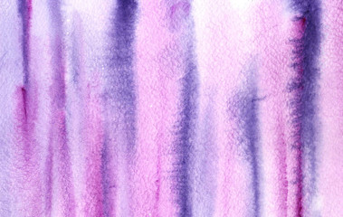 Fototapeta na wymiar Watercolor colorful background. Abstract purple texture with stains 