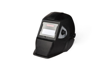 Welding helmet isolated on white background.
