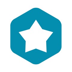 Star icon in simple style isolated vector illustration
