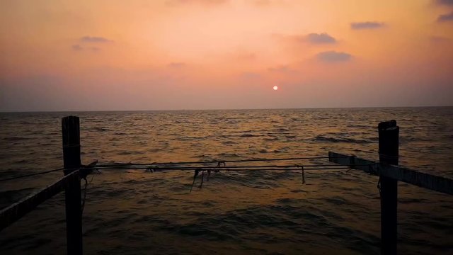 Beautiful Time Lapse At Houseboat At Sabak Bernam Malaysia 