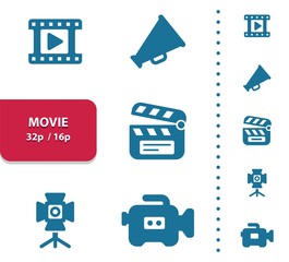 Movie Icons (4x magnification for preview).