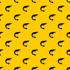 Fresh sea shrimp pattern seamless vector repeat geometric yellow for any design