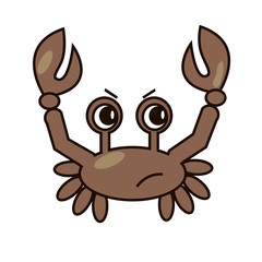 frustrated crab about to attack