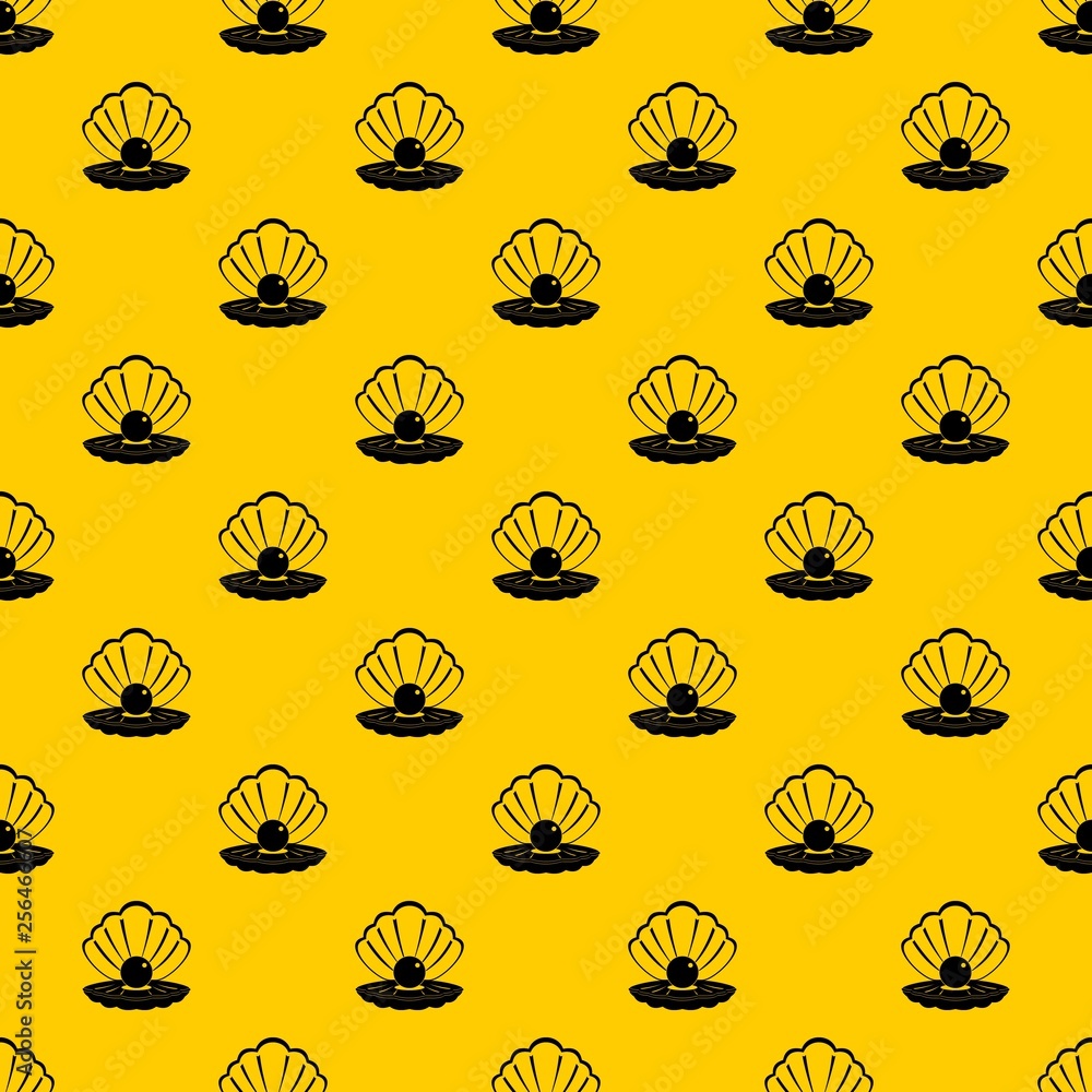 Aufkleber pearl in a sea shell pattern seamless vector repeat geometric yellow for any design