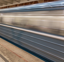 The train moves to the subway as a background