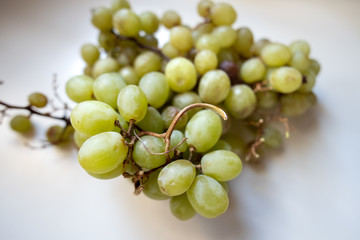 old grapes on a kitchen counter
