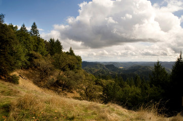 sunset in the mountains