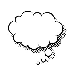 Speech bubble in the form of a cloud vector flat isolated