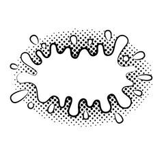 Fototapeta premium Speech bubble in the form of blots vector flat isolated