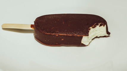  Eskimo. Sundae in chocolate. Ice cream on a stick. Cold dessert