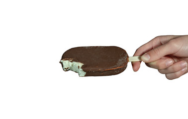  Eskimo. Sundae in chocolate. Ice cream on a stick. Cold dessert