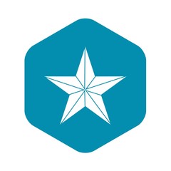 Star icon in simple style isolated vector illustration