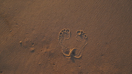 footprints in the sand