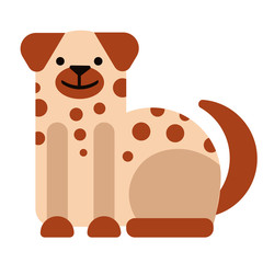 Dog flat illustration on white