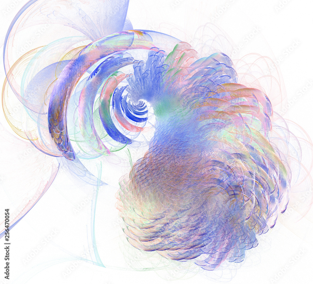 Fototapete an abstract computer generated modern fractal design. abstract fractal color texture. digital art. a
