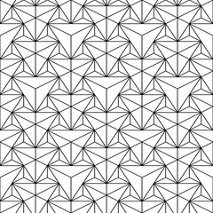Vector seamless polygonal pattern - geometric design. Creative linear background