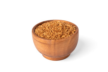 Buckwheat flakes isolated on white background.