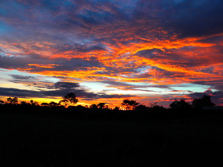 Abendrot am Amazonas